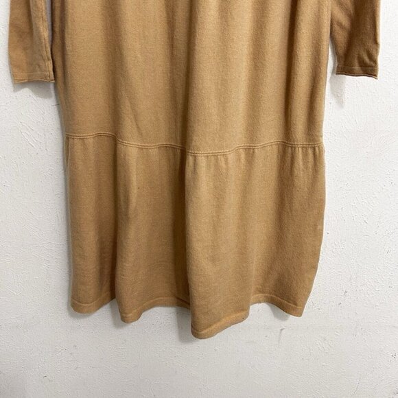 CALISTA Women's Long Knit Sweater Dress Light Brown Casual Midi Size M - Picture 9 of 12